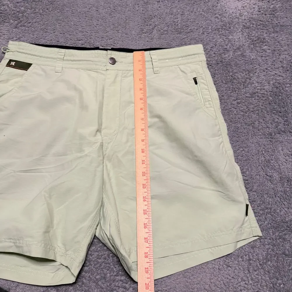 Howler Brothers Horizon Hybrid Shorts Mens 35 Green Quick Dry Hiking Drawstring